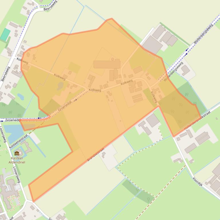 Kaart van postcodegebied 5451NT.