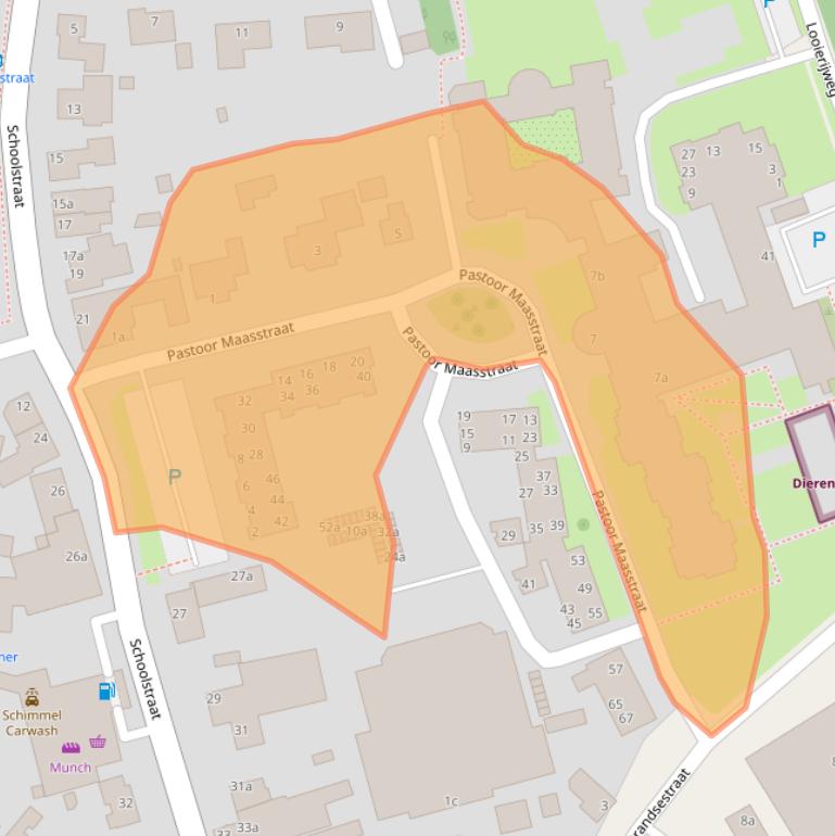 Kaart van postcodegebied 5451PA.