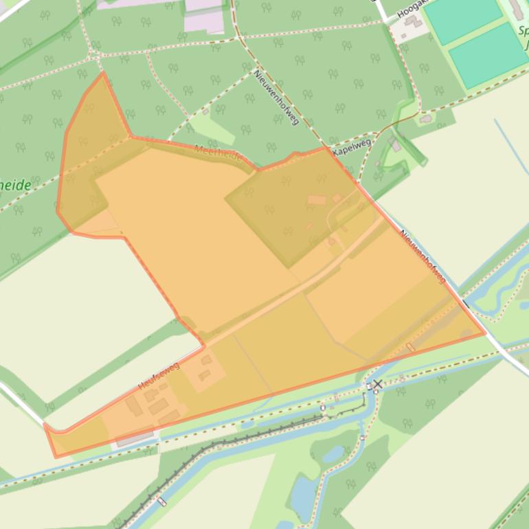 Kaart van postcodegebied 5451PE.