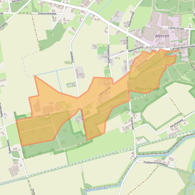 Kaart van postcodegebied 5451PK.