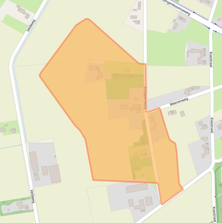 Kaart van postcodegebied 5451PM.