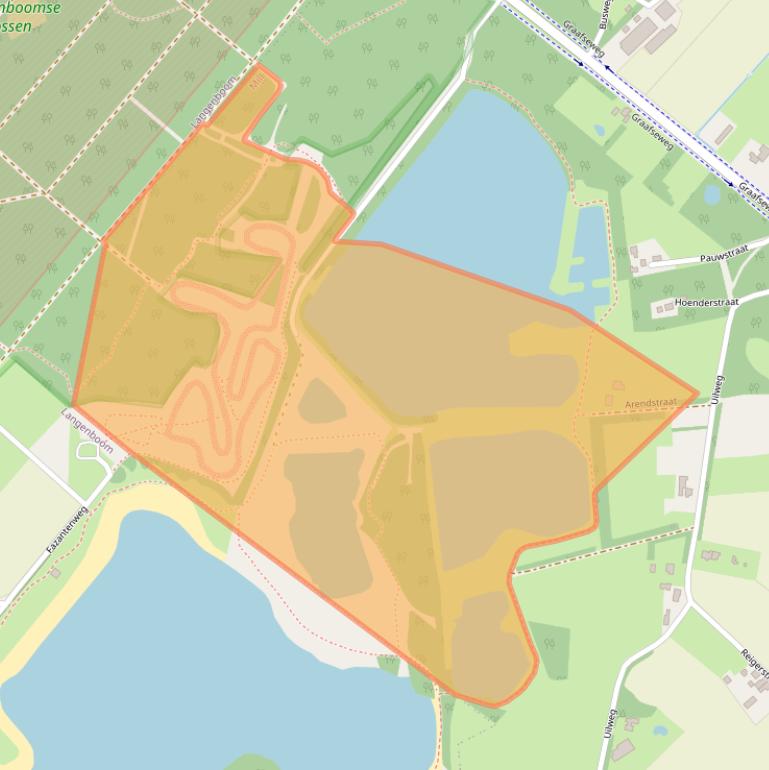 Kaart van postcodegebied 5451PW.