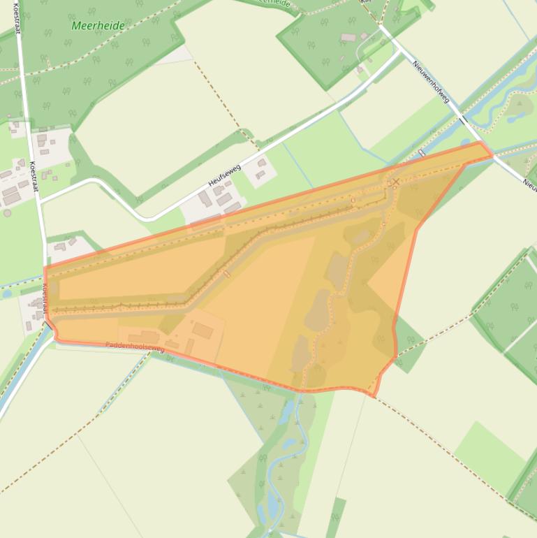 Kaart van postcodegebied 5451RB.