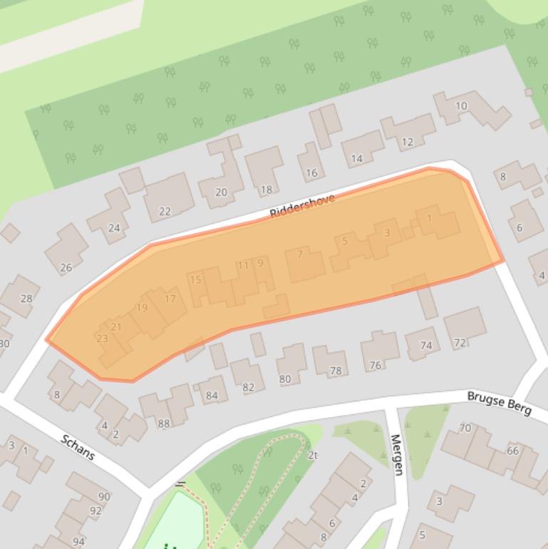Kaart van postcodegebied 5451TC.