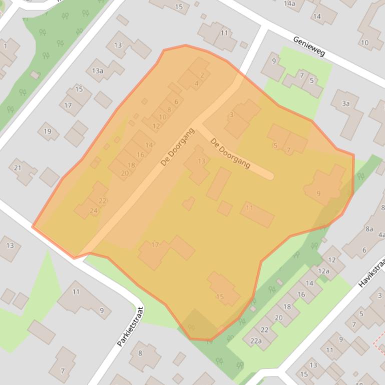 Kaart van postcodegebied 5451VW.