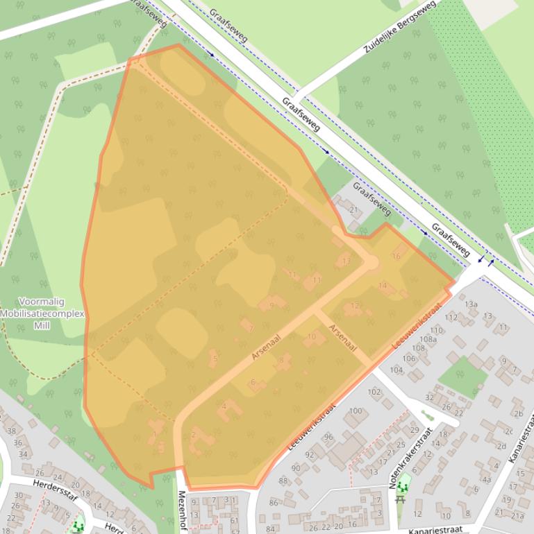 Kaart van postcodegebied 5451VX.