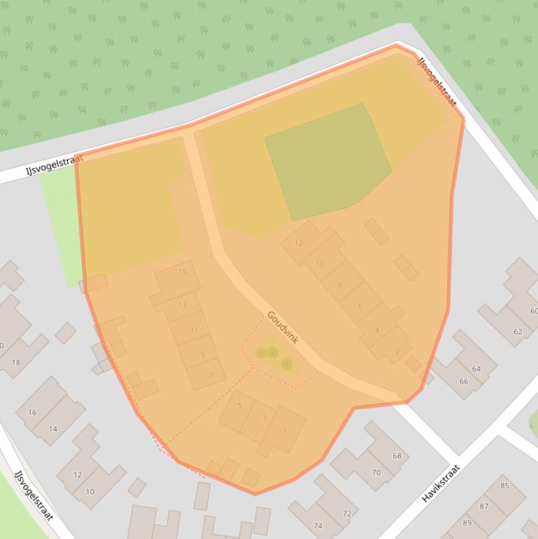 Kaart van postcodegebied 5451WH.
