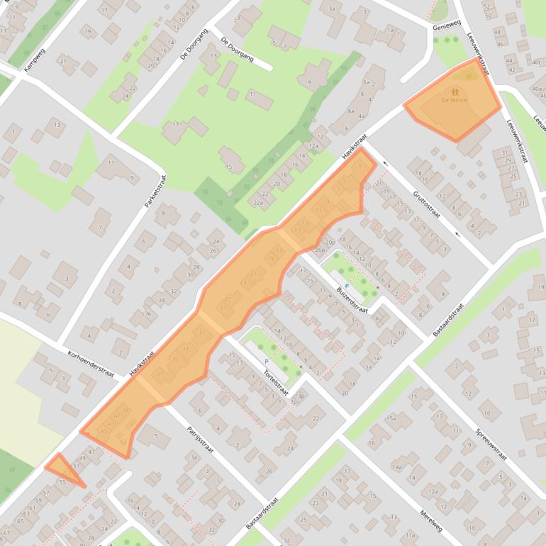 Kaart van postcodegebied 5451XG.