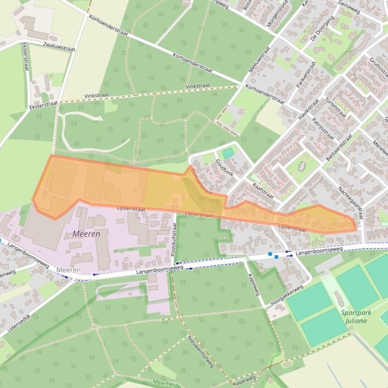 Kaart van postcodegebied 5451XK.