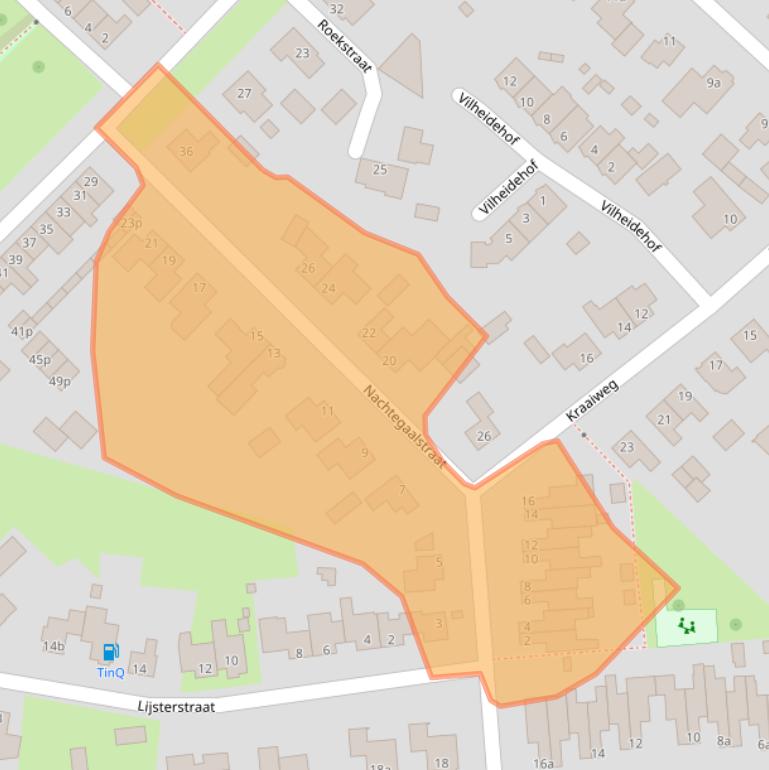 Kaart van postcodegebied 5451XP.