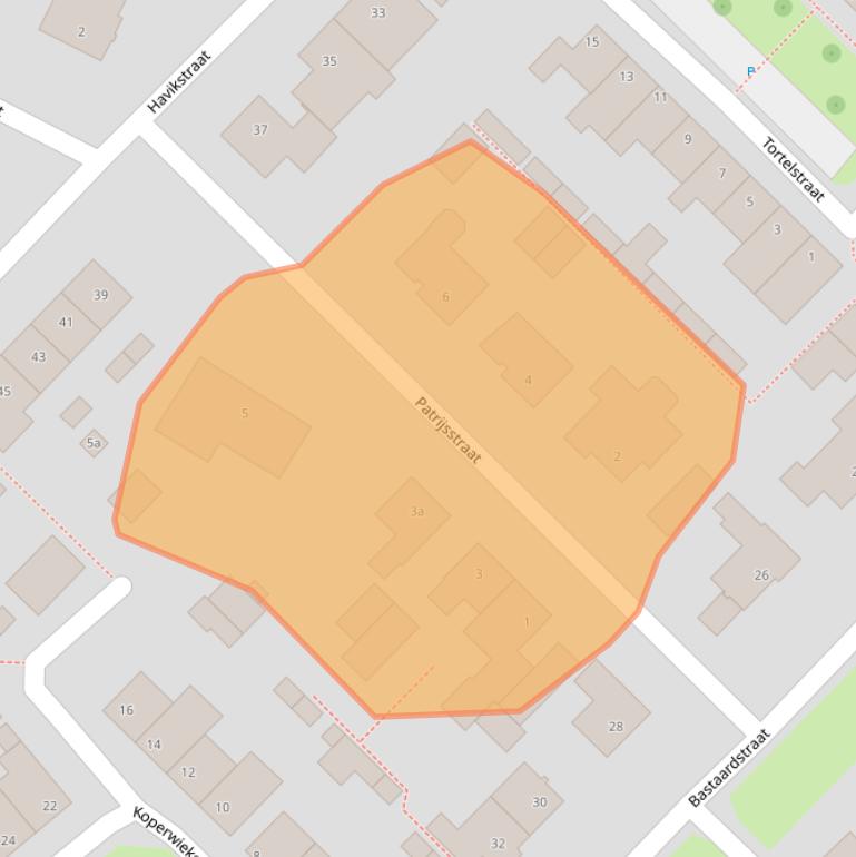 Kaart van postcodegebied 5451XV.