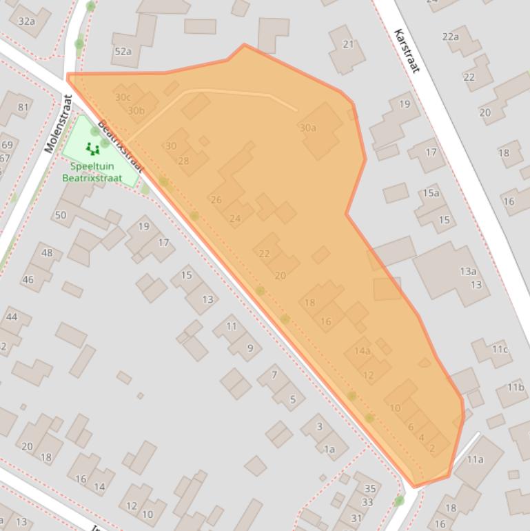 Kaart van postcodegebied 5451ZC.