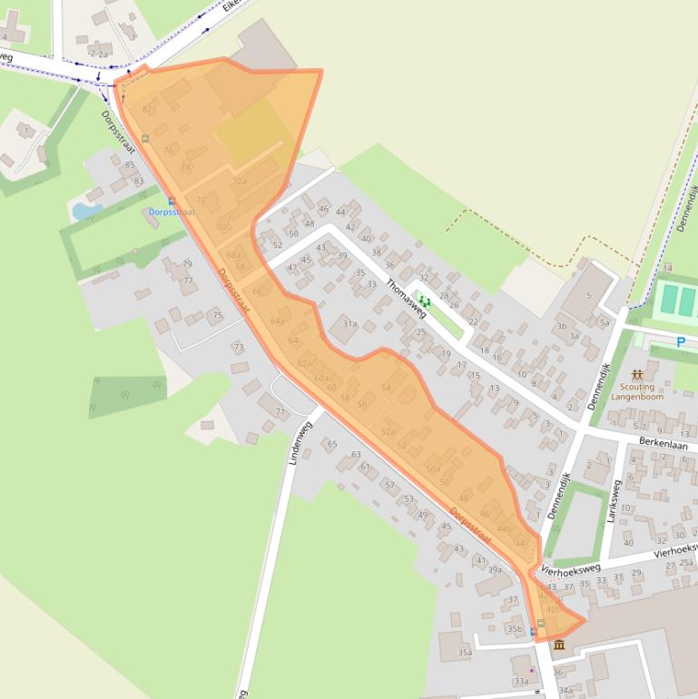 Kaart van postcodegebied 5453JW.