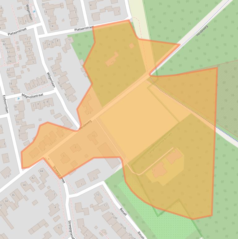 Kaart van postcodegebied 5453JZ.