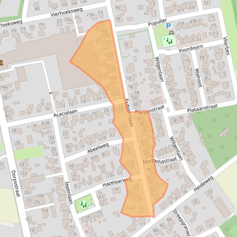 Kaart van postcodegebied 5453KA.