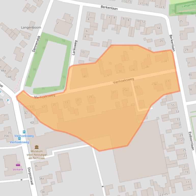 Kaart van postcodegebied 5453KC.