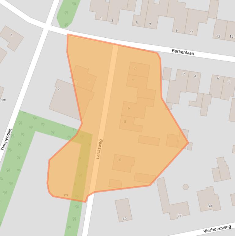 Kaart van postcodegebied 5453KE.