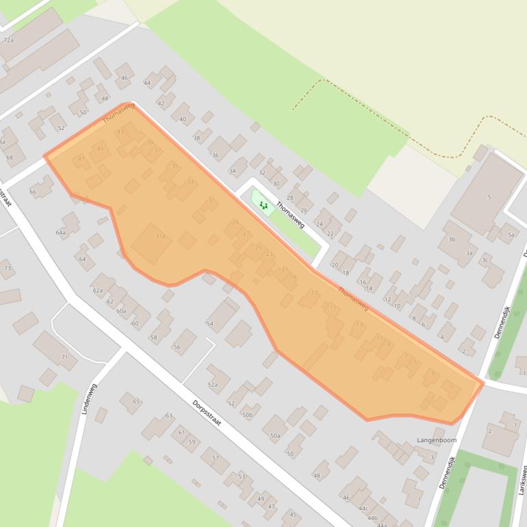 Kaart van postcodegebied 5453KH.