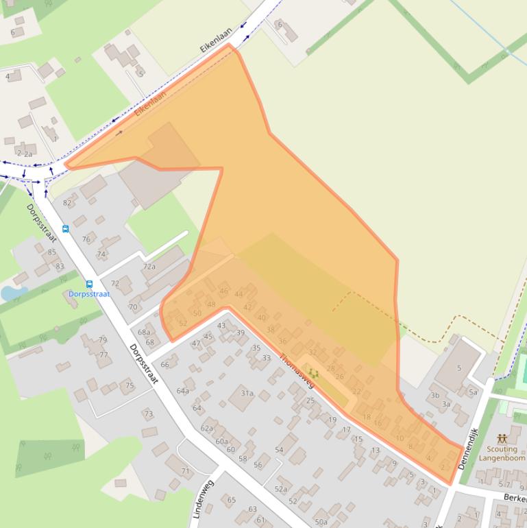 Kaart van postcodegebied 5453KJ.