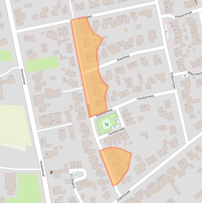 Kaart van postcodegebied 5453KS.