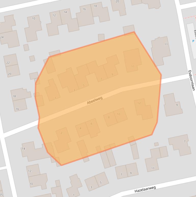 Kaart van postcodegebied 5453KV.