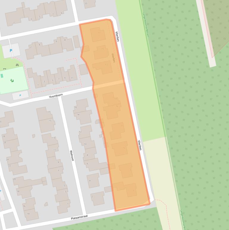Kaart van postcodegebied 5453LE.