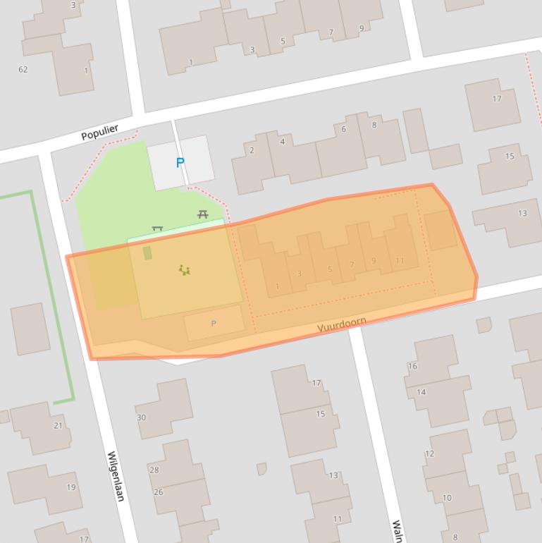 Kaart van postcodegebied 5453LG.