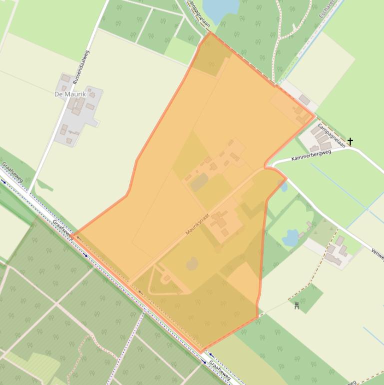 Kaart van postcodegebied 5453NA.