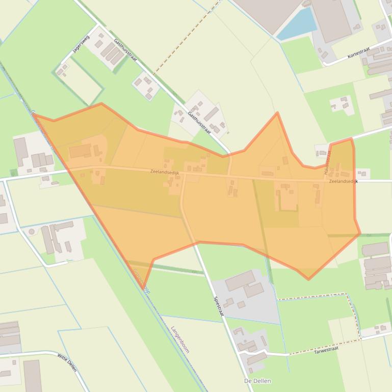 Kaart van postcodegebied 5453RJ.