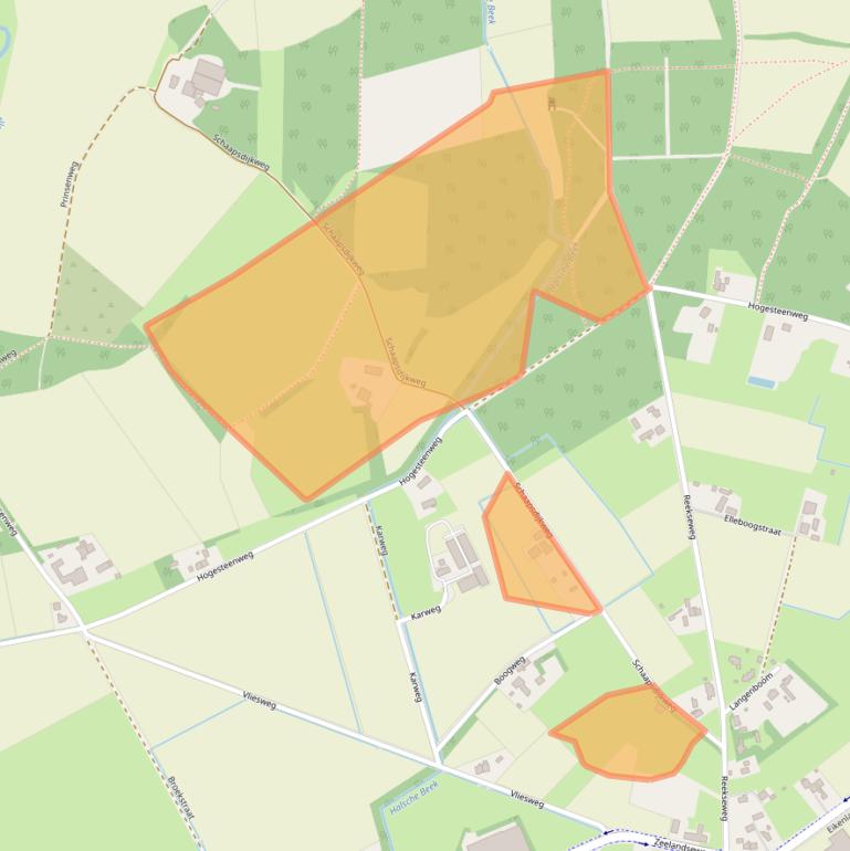 Kaart van postcodegebied 5453SE.