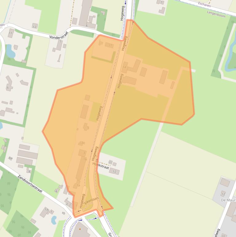 Kaart van postcodegebied 5453SR.