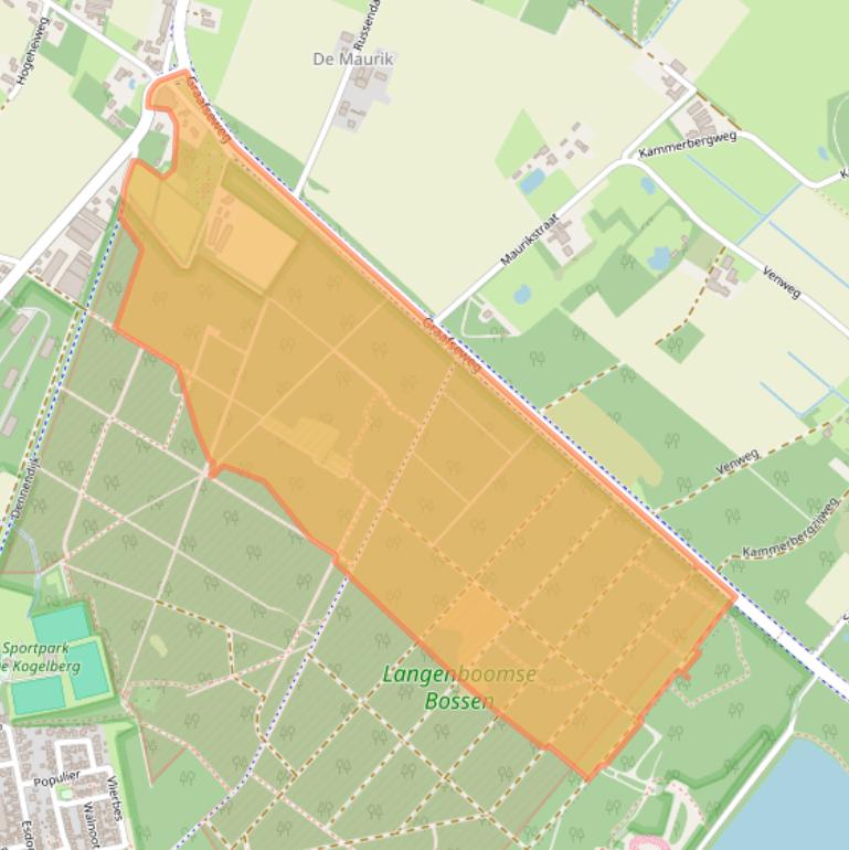 Kaart van postcodegebied 5453SZ.