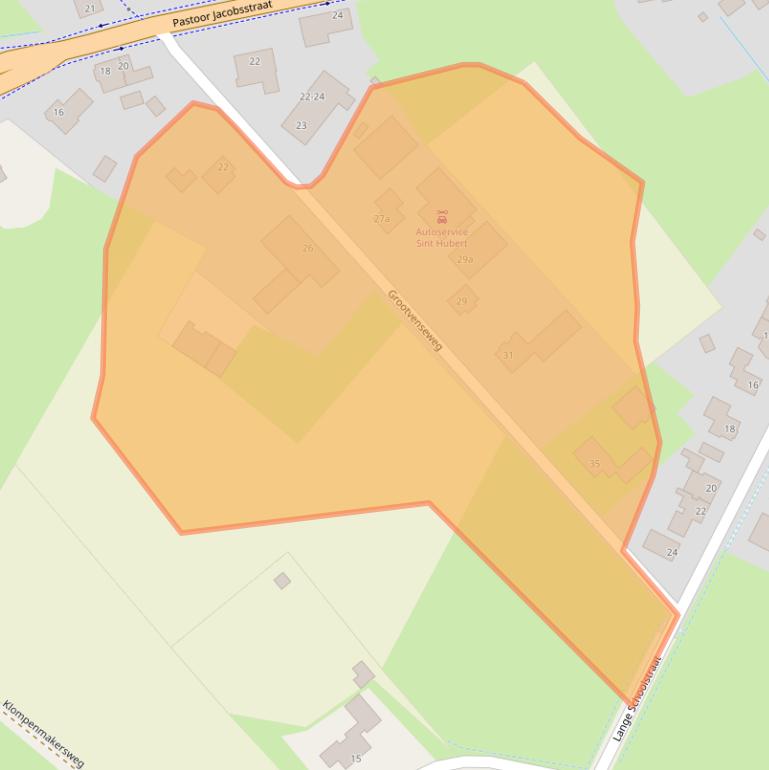 Kaart van postcodegebied 5454GD.