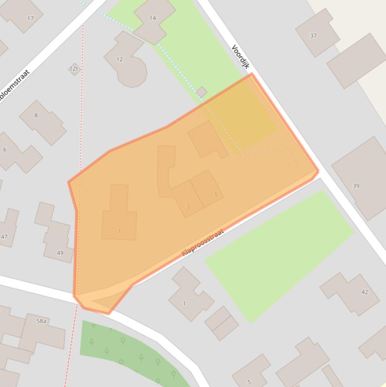 Kaart van postcodegebied 5454GJ.