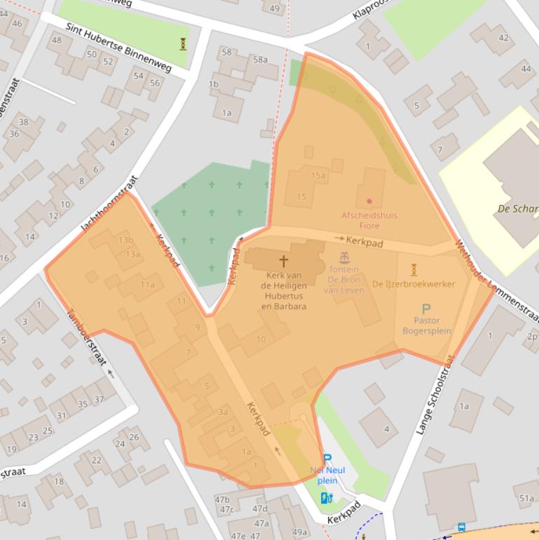 Kaart van postcodegebied 5454GK.