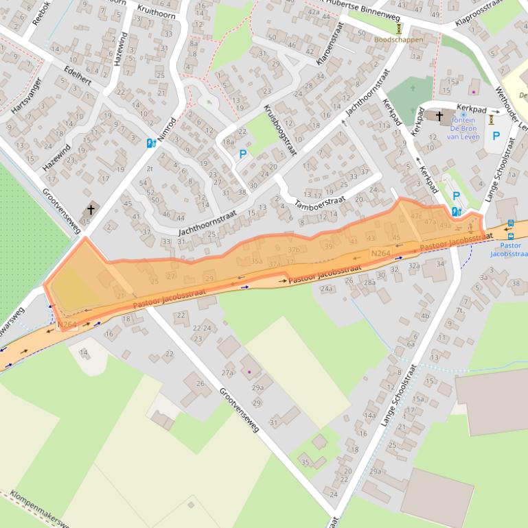 Kaart van postcodegebied 5454GL.