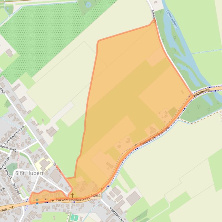 Kaart van postcodegebied 5454GM.