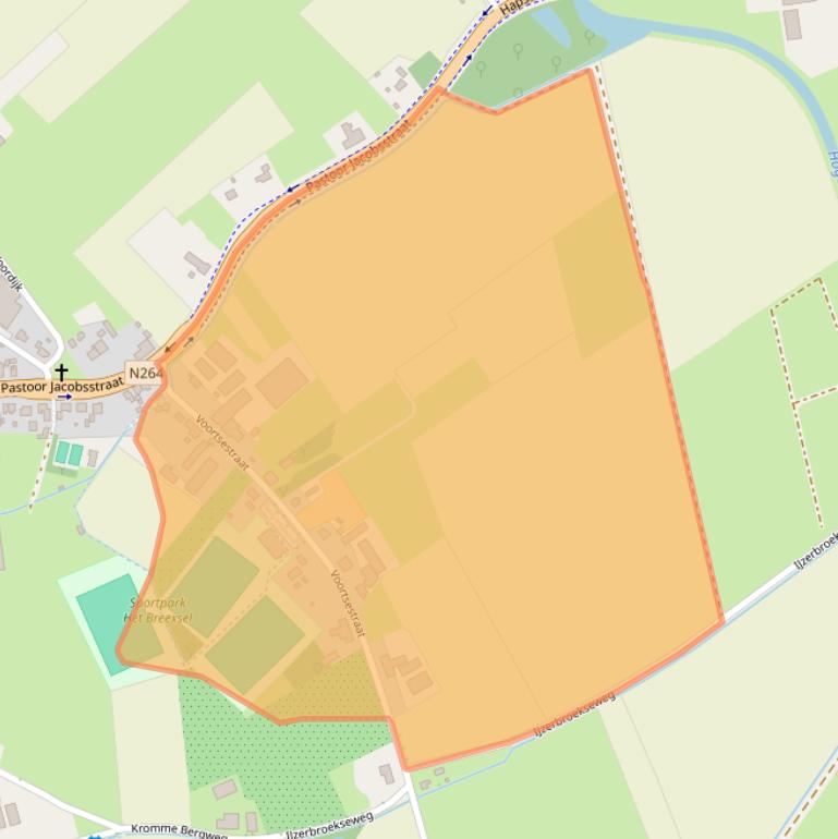 Kaart van postcodegebied 5454GR.