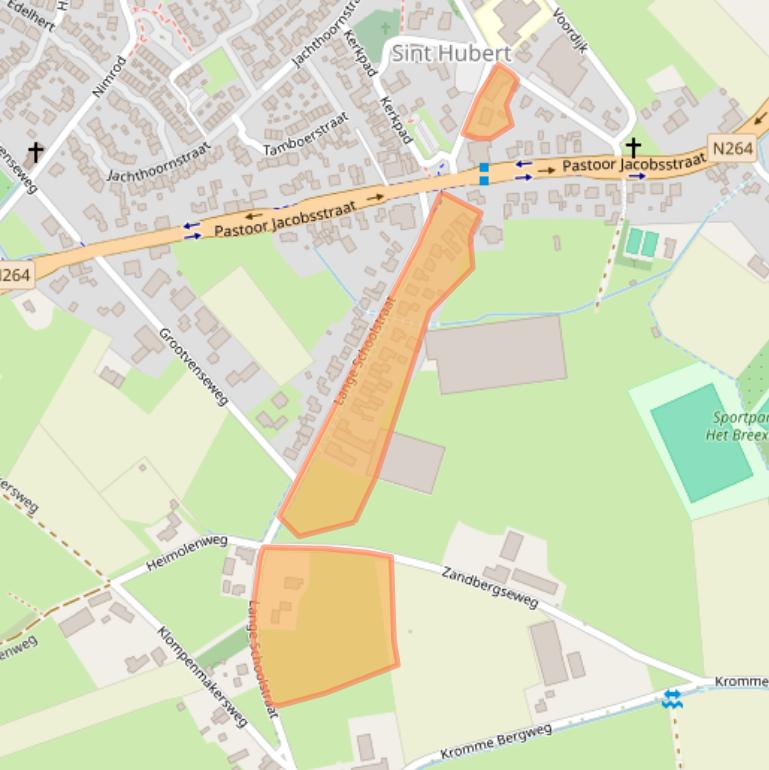 Kaart van postcodegebied 5454GS.