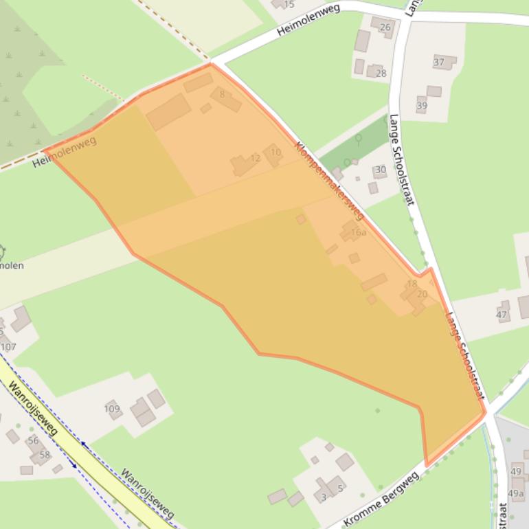 Kaart van postcodegebied 5454GW.