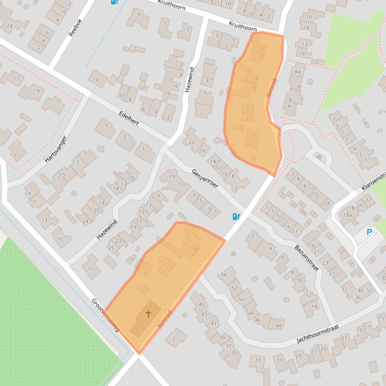 Kaart van postcodegebied 5454HG.