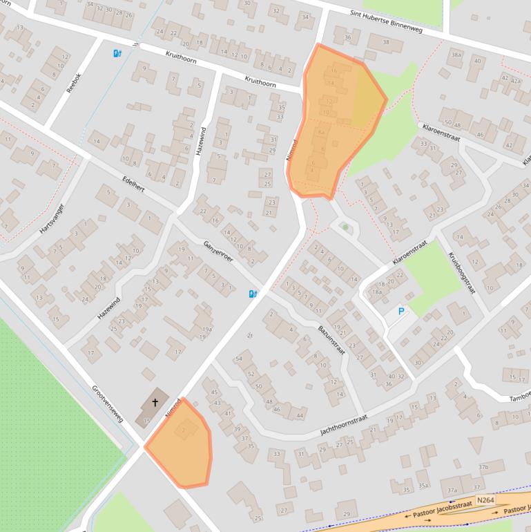 Kaart van postcodegebied 5454HH.