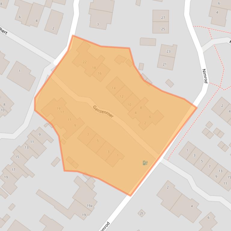 Kaart van postcodegebied 5454HN.