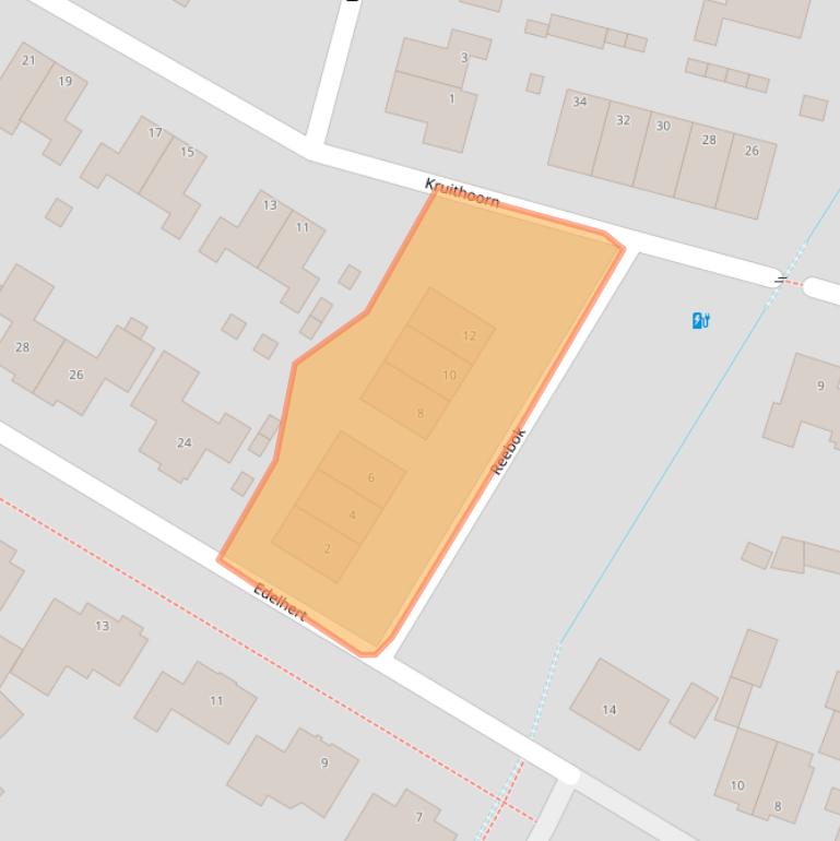 Kaart van postcodegebied 5454HR.