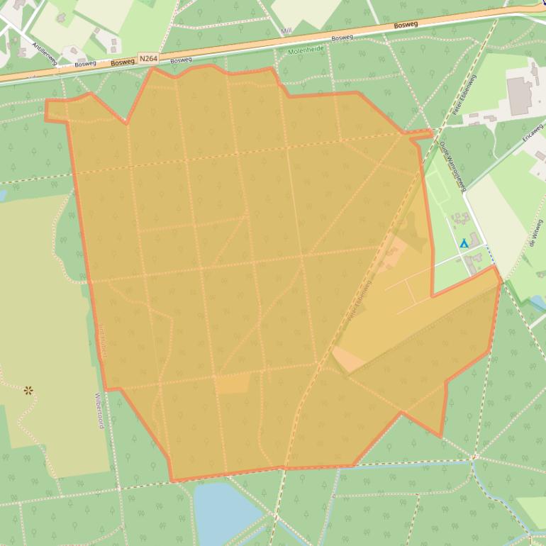 Kaart van postcodegebied 5454NB.