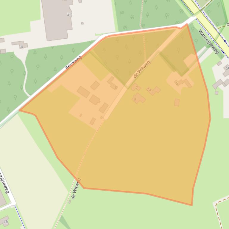 Kaart van postcodegebied 5454NL.