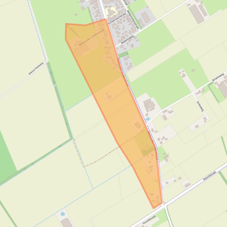 Kaart van postcodegebied 5455GN.