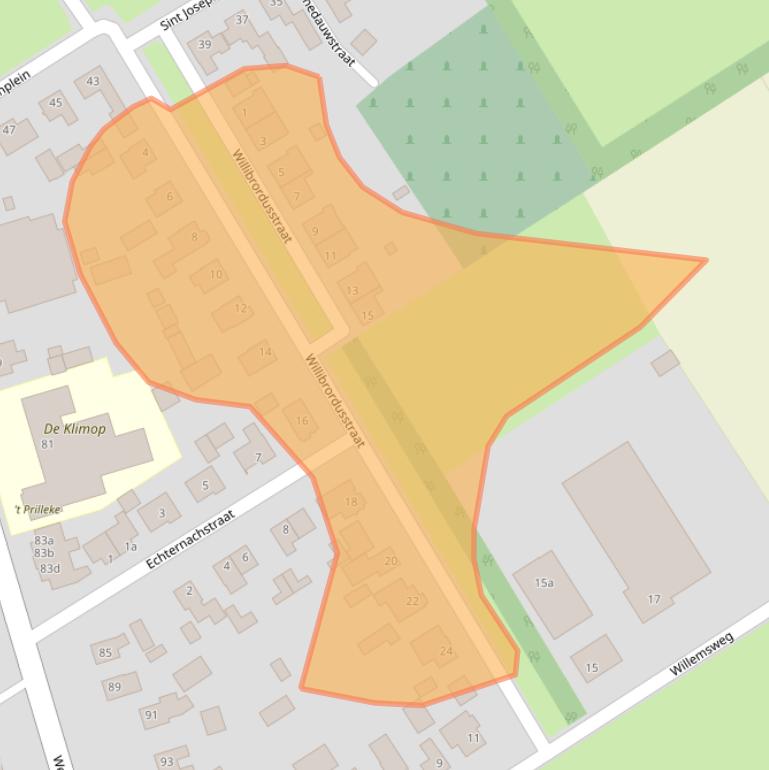 Kaart van postcodegebied 5455GS.