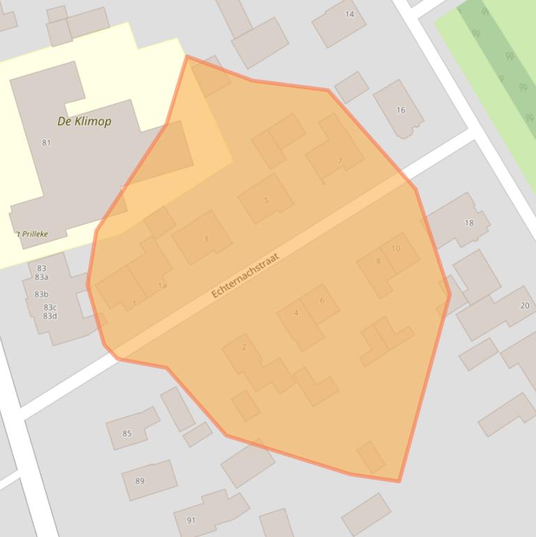 Kaart van postcodegebied 5455GT.