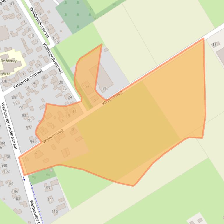 Kaart van postcodegebied 5455GV.